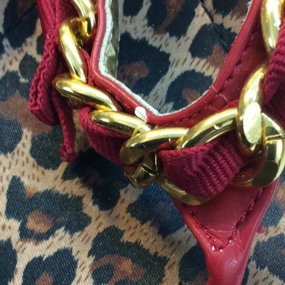 Delicious Red, Gold& Leopard Sandals with Red Sole - Picture 13 of 16